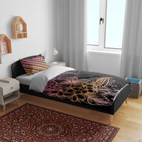 Floral Polynesian Hibiscus Tattoo Bedding Set Peach Gradient Style LT9 - Polynesian Pride