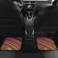 Floral Polynesian Hibiscus Tattoo Car Mats Peach Gradient Style LT9 Set 2pcs - Back Peach - Polynesian Pride