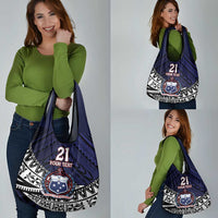 Custom Samoa Rugby Pacific Grocery Bag Samoan Warrior Tribal Pattern