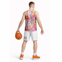 Palaka with Honu and Hibiscus Basketball Jersey Hawaiian Heritage Spirit - Polynesian Pride