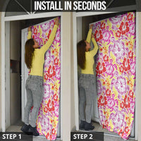 Palaka with Honu and Hibiscus Door Cover Hawaiian Heritage Spirit - Polynesian Pride