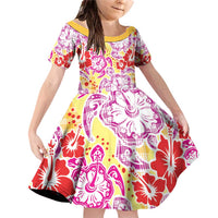 Palaka with Honu and Hibiscus Family Matching Off Shoulder Short Dress and Hawaiian Shirt Hawaiian Heritage Spirit - Polynesian Pride