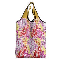 Palaka with Honu and Hibiscus Grocery Bag Hawaiian Heritage Spirit LT9 - Polynesian Pride
