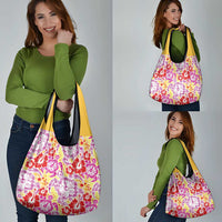 Palaka with Honu and Hibiscus Grocery Bag Hawaiian Heritage Spirit LT9 - Polynesian Pride