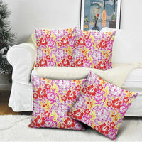 Palaka with Honu and Hibiscus Pillow Cover Hawaiian Heritage Spirit - Polynesian Pride