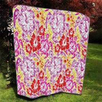 Palaka with Honu and Hibiscus Quilt Hawaiian Heritage Spirit - Polynesian Pride