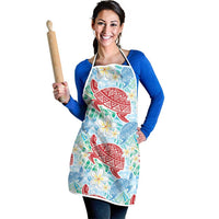 Palaka with Honu and Plumeria Apron Hawaiian Heritage Spirit LT9 - Polynesian Pride