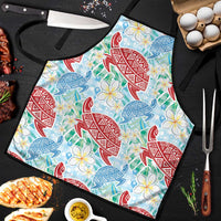 Palaka with Honu and Plumeria Apron Hawaiian Heritage Spirit LT9 Blue - Polynesian Pride