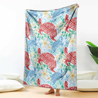 Palaka with Honu and Plumeria Blanket Hawaiian Heritage Spirit - Polynesian Pride