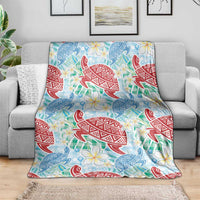 Palaka with Honu and Plumeria Blanket Hawaiian Heritage Spirit - Polynesian Pride