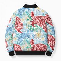 Palaka with Honu and Plumeria Bomber Puffer Jacket Hawaiian Heritage Spirit LT9 - Polynesian Pride