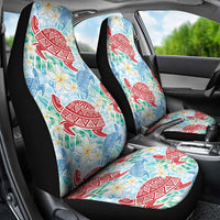 Palaka with Honu and Plumeria Car Seat Cover Hawaiian Heritage Spirit - Polynesian Pride
