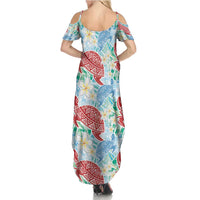 Palaka with Honu and Plumeria Family Matching Summer Maxi Dress and Hawaiian Shirt Hawaiian Heritage Spirit - Polynesian Pride