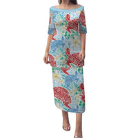 Palaka with Honu and Plumeria Puletasi Hawaiian Heritage Spirit - Polynesian Pride