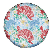 Palaka with Honu and Plumeria Spare Tire Cover Hawaiian Heritage Spirit - Polynesian Pride