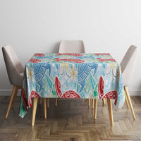 Palaka with Honu and Plumeria Tablecloth Hawaiian Heritage Spirit - Polynesian Pride