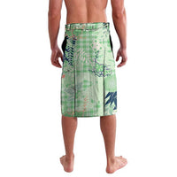 Green Palaka Crane and Flowers Lavalava Japan Heritage Spirit - Polynesian Pride