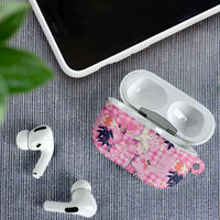 Pink Palaka Crane and Flowers AirPods Case Japan Heritage Spirit LT9 - Polynesian Pride