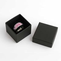 Pink Palaka Crane and Flowers Classic Ring Japan Heritage Spirit LT9 - Polynesian Pride