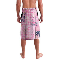 Pink Palaka Crane and Flowers Lavalava Japan Heritage Spirit - Polynesian Pride