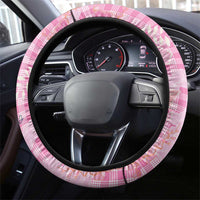 Pink Palaka Crane and Flowers Steering Wheel Cover Japan Heritage Spirit LT9 - Polynesian Pride