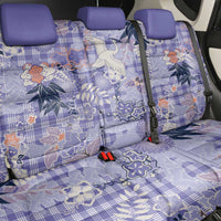 Purple Palaka Crane and Flowers Back Car Seat Cover Japan Heritage Spirit - Polynesian Pride