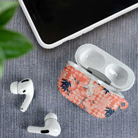 Red Palaka Crane and Flowers AirPods Case Japan Heritage Spirit LT9 - Polynesian Pride
