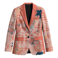 Red Palaka Crane and Flowers Blazer Japan Heritage Spirit LT9 Unisex Red - Polynesian Pride