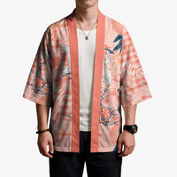 Red Palaka Crane and Flowers Kimono Japan Heritage Spirit - Polynesian Pride