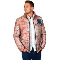 Red Palaka Crane and Flowers Padded Jacket Japan Heritage Spirit LT9 - Polynesian Pride