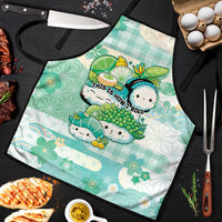 Japanese Kawaii Sushi Apron Green Wagara Palaka This Is How I Roll LT9 Green - Polynesian Pride