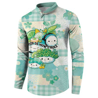 Personalized Japanese Kawaii Sushi Button Sweatshirt Green Wagara Palaka This Is How I Roll LT9 - Polynesian Pride