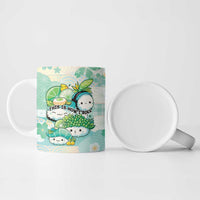 Personalized Japanese Kawaii Sushi Ceramic Mug Green Wagara Palaka This Is How I Roll LT9 - Polynesian Pride