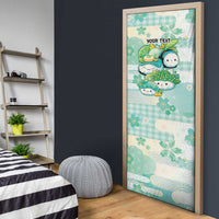 Personalized Japanese Kawaii Sushi Door Cover Green Wagara Palaka This Is How I Roll LT9 - Polynesian Pride