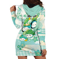 Personalized Japanese Kawaii Sushi Hoodie Dress Green Wagara Palaka This Is How I Roll LT9 - Polynesian Pride