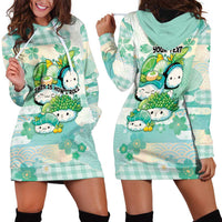 Personalized Japanese Kawaii Sushi Hoodie Dress Green Wagara Palaka This Is How I Roll LT9 - Polynesian Pride