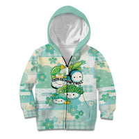 Personalized Japanese Kawaii Sushi Kid Hoodie Green Wagara Palaka This Is How I Roll LT9 Zip Hoodie Green - Polynesian Pride