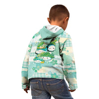 Personalized Japanese Kawaii Sushi Kid Hoodie Green Wagara Palaka This Is How I Roll LT9 - Polynesian Pride