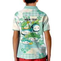 Personalized Japanese Kawaii Sushi Kid Polo Shirt Green Wagara Palaka This Is How I Roll LT9 - Polynesian Pride