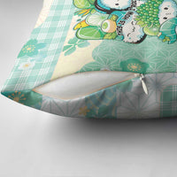 Japanese Kawaii Sushi Pillow Cover Green Wagara Palaka This Is How I Roll LT9 - Polynesian Pride