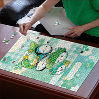 Japanese Kawaii Sushi Puzzle Green Wagara Palaka This Is How I Roll LT9 - Polynesian Pride