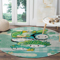 Japanese Kawaii Sushi Round Carpet Green Wagara Palaka This Is How I Roll LT9 - Polynesian Pride