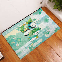 Japanese Kawaii Sushi Rubber Doormat Green Wagara Palaka This Is How I Roll LT9 - Polynesian Pride