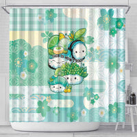 Japanese Kawaii Sushi Shower Curtain Green Wagara Palaka This Is How I Roll LT9 - Polynesian Pride