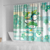 Japanese Kawaii Sushi Shower Curtain Green Wagara Palaka This Is How I Roll LT9 - Polynesian Pride
