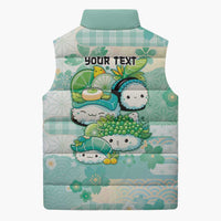 Personalized Japanese Kawaii Sushi Sleeveless Puffer Jacket Green Wagara Palaka This Is How I Roll LT9 - Polynesian Pride