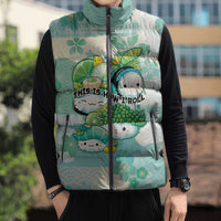 Personalized Japanese Kawaii Sushi Sleeveless Puffer Jacket Green Wagara Palaka This Is How I Roll LT9 - Polynesian Pride