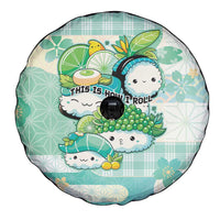 Japanese Kawaii Sushi Spare Tire Cover Green Wagara Palaka This Is How I Roll LT9 - Polynesian Pride