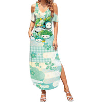 Personalized Japanese Kawaii Sushi Summer Maxi Dress Green Wagara Palaka This Is How I Roll LT9 Women Green - Polynesian Pride
