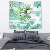Japanese Kawaii Sushi Tapestry Green Wagara Palaka This Is How I Roll LT9 - Polynesian Pride